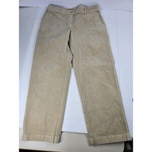 Womens LL‎ Bean Favorite Fit Straight Leg Stretch Tan Corduroy Pants Size 10